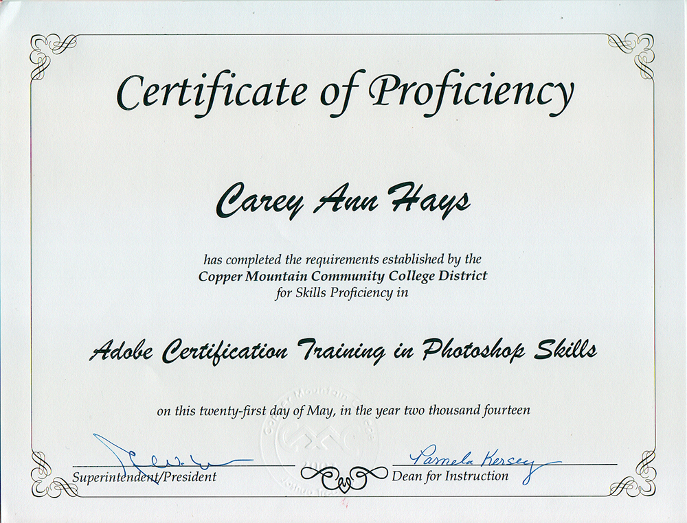photoshop certificate