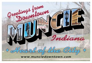 Downtown Muncie Postcard